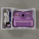 Kids Camera Instant Print, 1080P HD Instant Print Camera for Kids with 3 Rolls Print Paper & 32GB Card, Selfie Digital Camera for Kid, Ideal Kid Toys Gifts for Boys & Girls Age 3-14 (Purple)