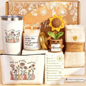 Retirement Gift for Women 2026,Best Retirement Gifts for Coworker Teacher,Happy Retired Basket Gifts for Grandma Mom Friends Nurses Coworker Farewell Leaving Going Away Gift