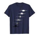 L Air Force Fighter Jets F-4 F-111 F-15 F-16 F-22 F-35 T-Shirt