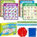 Alphabet Bingo Game,Letter/Number/Sight Word Bingo Game for Kids,ABC and 123 Board Games for Kids 4-6,Alphabet Learning Toys for Kindergarten,Matching Perfection