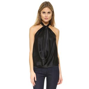 Harriet Silk Halter Top, Size XXS