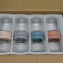 ColoVie 8 Pack Overnight Oats Containers with Lids, Chia Seed Pudding Jars, Stackable Mason Jars with Airtight Lids, Meal Prep, Wide Mouth Glass Food Storage for Snacks Yogurt Spice Sugar, 16oz 10 oz