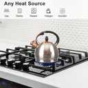 3Quart Whistling Tea Kettle Classic Teapot Stainless Steel Teakettle with Cool Grip for Stovetop