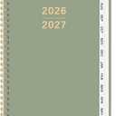 3 x Planner 2026-2027 - Academic Planner 2026-2027 Weekly and Monthly, July 2026 - June 2027 Agenda book with Tabs, Year Calendar Planner for Office School Supplies, A5, 6.3" x 8.5" - Green