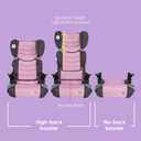 Baby Trend Protect 2-in-1 Folding Booster Seat, Dash Rose Fold-Flat Travel-Ready Design, Lightweight Build, Belt-Positioning Comfort, Manuf Date 03/21/2026