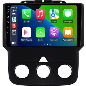 Radio for Dodge Ram 1500 2500 3500 2013 2014 2015 2016 2017 2018 2019 w/Manual AC Car Stereo Upgrade Dash Kit, 8-Core 2+32GB Android 13 9" Touch Screen with Car-Play Android Auto