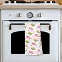 Giosve Western Kitchen Towels, Cactus Decor Hand Towels for Bathroom, Preppy Pink Cowgirl Hats Decorative Dish Tea Towels for Kitchen, Western Bathroom Decor, 16x24 Inch