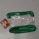 Heavy Duty Clear Cosmetic Bag Waterproof Transparent Travel Makeup Toiletry Organizer Bag (Green, Pack of 4)