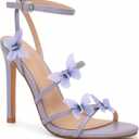 Multicolor Sandals With Stiletto Heels (9, Lilac Lavender Light Purple)