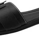 Womens Flat Sandals Dressy Sandals Comfort Slide Black Brown White Sandals Size 8