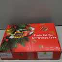 Christmas Train Set 2 in 1 Hanging Around The Tree Train Toys for Toddlers with Luxury Track & Sound and Smoke,Train Toy Set Around & Under The Christmas Tree, Best Indoor Christmas Decoration