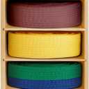 Jiu Jitsu Belt Display, Wooden Belt Box for Karate Taekwondo Martial Fit Men Kids Adults