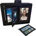 Instax Mini Rotating Frame, Rotating Polaroid Photo Frame - Holds 12 Pics, 2.16*3.34 Size - Stylish & Durable, Effortless Flip - Double Side Display Photo Frame for Displaying Precious Memories, Gifts for Friends Parents Christmas Valentines
