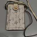 GAEKEAO Vegan Leather Small Crossbody Bag for Women Mini Cell Phone Cross Body Purses Floral Wallet with Card Slots For Girls (A01 Beige)