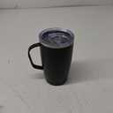 MEBRUDY 19oz Insulated Coffee Mug with Lid, Leak Proof Double Wall Vacuum Travel Coffee Mug with Handle, Black