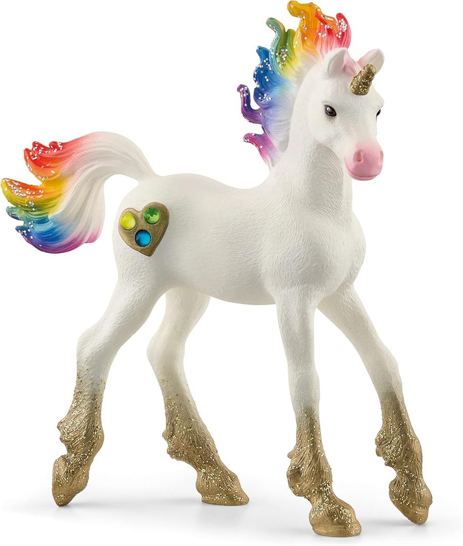 Schleich Bayala - Rainbow Unicorn Foal Toy - Colorful Unicorn Toy for Girls and Boys - Fantasy Horse Figurine for Kids Ages 5+