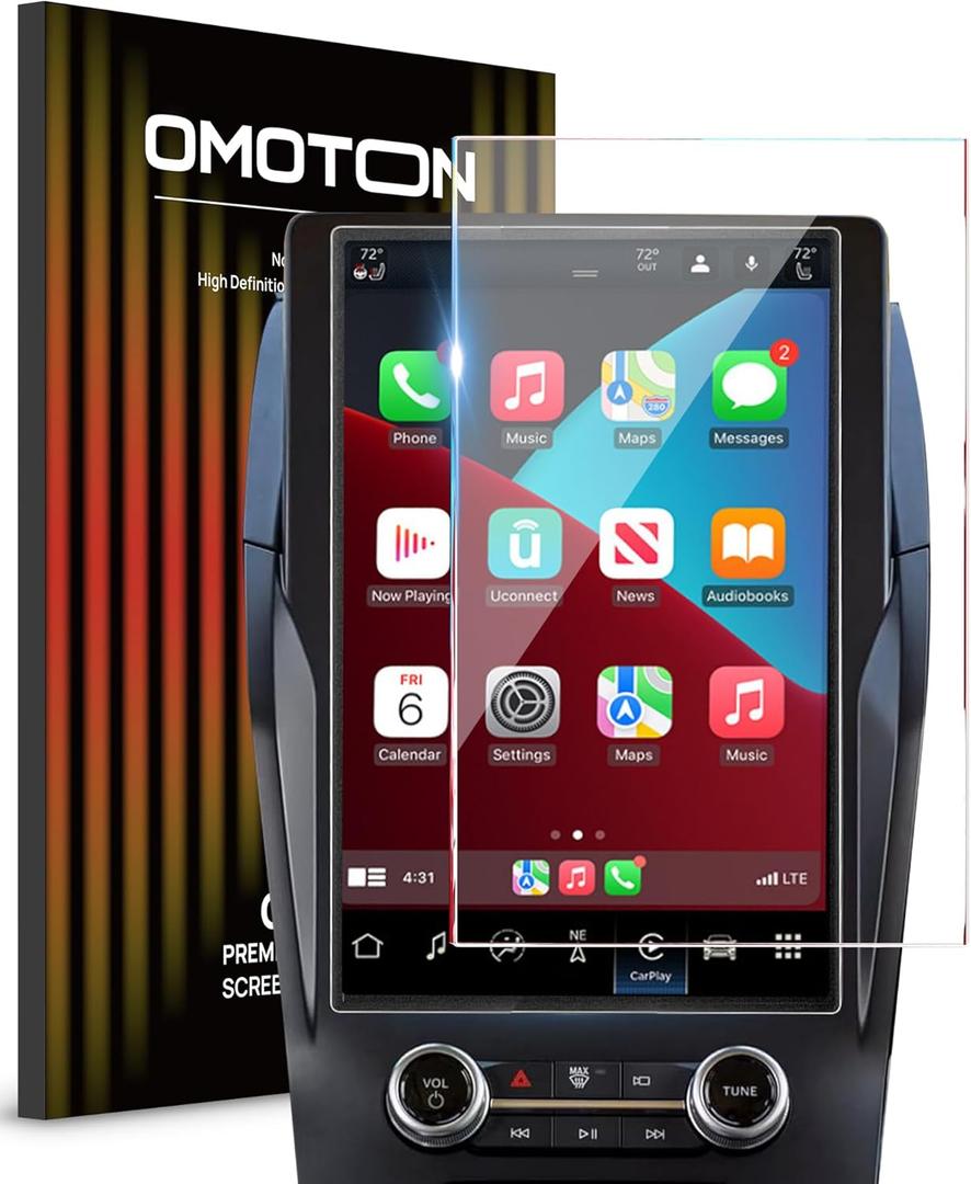 OMOTON Screen Protector for 2024 Ford Edge, 2021-2024 Ford Edge (SE, SEL, ST-Line, Titanium, ST) 12 Inch Display, Accessories Anti-Scratch, Anti-Fingerprint, HD Clear