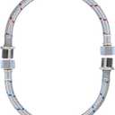 Faucet Water Supply Lines Extension, 10 Inch, 2-Pack cUPC 3/8" Male to Female Faucet Hose Extender for Bathroom Kitchen, Braided Stainless Steel (Red/Blue)