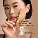 Velour Too Real Xtension Lash Applicator | Gold Stainless Steel | Double Ended Lash Tool for Easy False Eyelash Application