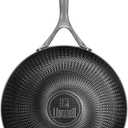 LIVWELL DiamondClad 10-Inch Hybrid Nonstick Fry Pan - Kitchen Gift - Frying Pan Stainless Steel Cookware Set with Tempered Glass Lids - Dishwasher Safe, PFOA-free Cookware - Silver/Black
