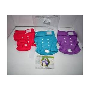 wegreeco Washable Reusable Premium Female Dog Diapers, Medium Large Small Dog Doggie Puppy & Doggy Diapers Female,Period Panties in Heat (Pack of 3, Large)