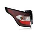 AutoZest Tail Light Assembly Compatible with 2017-2019 Ford Escape S SE SEL | Titanium Halogen Outer Taillights Rear Brake Lamp Signal with Bulbs and Harnesses Left Driver Side FO2805116 GJ5Z13405C