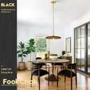 FookChak Black Pendant Light 15.7in Pendant Lights Modern Kitchen Island Pendant Light Fixture with Rod Black Gold Industrial Pendant Lighting for Dining Room Kitchen Sink, E26