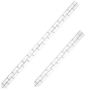 AHANDMAKER 2 Sizes Quilting Ruler, 9" and 15" Transparent Acrylic Non Slip Quiltings, Clear Slotted Quilting Rulers, Seam Guide Measuring Tool for Cutting Fabric Pattern Making and Sewing