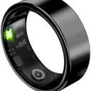 Smart Health Ring for Women Men Fitness Tracker with Heart Rate, Blood Oxygen, Blood Pressure, Sleep Monitoring, Step Counting, IP68 Waterproof for iOS and Android, No APP Fee, Xmas Gifts, Brown 10