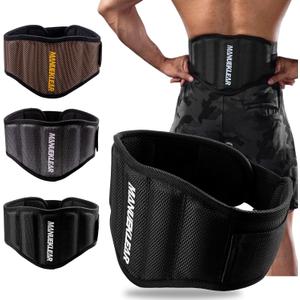 MANUEKLEAR Gym Weight Lifting Belt Weight Lifting Workout Weightlifting Powerlifting Belt for Men Women - 7.5inch - Bodybuilding Fitness Back Support for Cross Training, Squats, Lunges (M29-35 inches, Black)