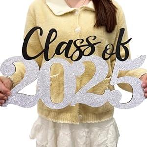 Graduation Decorations 2025 Wood Sign Sliver Class of 2026 Photo Props for College High School Graduation Party Supplies