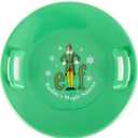 Slippery Racer Heavy-Duty Cold Resistant Downhill Pro Plastic Outdoor Winter Saucer Disc Snow Sled with Handles. (Buddy ELF-1 Pack)