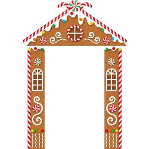 71 Inch 3 Pcs Christmas Door Decorations for Classroom Gingerbread Party Porch Banner Merry Christmas Gift Wrap Door Banner Xmas Cover for Classroom Home(Fresh Style)