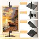 1PCS Tabletop Picture Frame Stand,Heavy Metal Base Adjustable Size Table Easels for Display,Picture Frame Holder Art Display Stand for Signs, Canvas (Black)