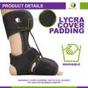 MARS WELLNESS Comfort Dorsal Night Splint - Pain Relief from Plantar Fasciitis, Drop Foot, and Achilles Tendinitis - Small/Medium