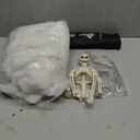 Halloween Decorations Outdoor, 12.6” Large Witches Cauldron Kettle on Tripod with Skeleton, LED Lights, Black Plastic Cauldron Candy Bowl Bucket Decoration for Yard Home Porch Outside Decor