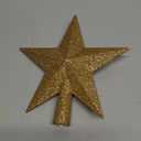 Christmas Tree Star Topper, 8" Gold Xmas Star Tree Decorations, 3D Shatterproof Bethlehem Star Tree Topper Decorations, Waterproof Christmas Tree Topper Decor for Holiday Home Outdoor Ornament