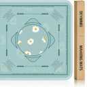 Deyimmei Neoprene Mahjong Mat for Table 31.5"x31.5" - Non-Slip, Noise Reduction Cover with Storage Pockets, American Rules & Crease-Free Rolled Shipping​ (Daisy Garden), 31.5" x 31.5" x 0.08"