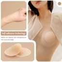 TENDER EPOCH Nipple Covers for Women, Grippy Not Sticky Circle Nipple Pasties, Ultra Thin & Invisible, Reusable Silicone Bra Pasties - Honey (Beige)