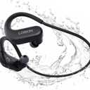 LOBKIN Waterproof Earbuds for Swimming, Bone Conduction Headphones IPX8 Swimming Headphones 8GB Memory Bluetooth 5.4 Wireless 8H Playtime in Ear Underwater Sport Earphones for Swimming, Running (Black)