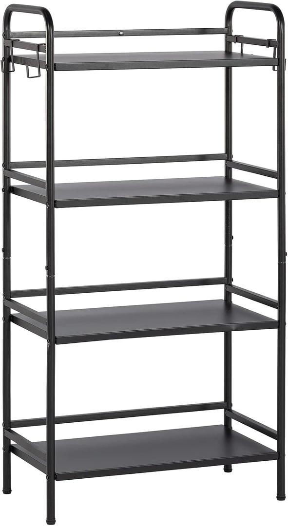 HDANI Storage Shelves, 4-Tier Metal Storage Rack with Shelf, Shelf Organizer, Garage Standing Shelving Unit for Laundry, Bathroom, Kitchen, Pantry, Closet,23.6''W X 13.8''D X 50 H''H, Black