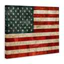 Stupell Industries 'US American Flag Rustic', Canvas Art, 30 x 24 Inches, Easy to Hang and Sturdy, Made in USA, by Luke Wilson