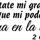 Spanish Wall Decals para Pared Bstate mi Gracia 2 Corintios 12:9 Textos Biblicos Decorativos Peel and Stick Family Quotes Art Dcor Bible Verses in Spanish for Wall, 22.5 x 7 x 0.02 inches