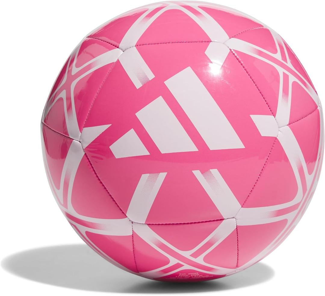 adidas Starlancer Club Soccer Ball (3, Solar Pink/White)