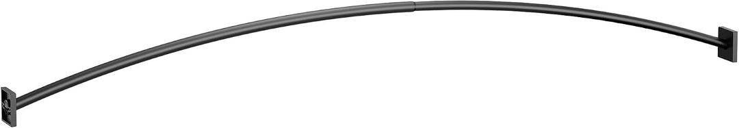 Moen Triva Matte Black Adjustable 48 to 72-Inch Curved Shower Curtain Rod, CSR2169BL
