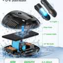 POPOSOAP Pond Filter with Fountain Kits Built-in U-V Clarifier, 660GPH Pond Pump Filter with RGB LED Lights & Remote Controller Light Timer, Pond Filters for Outdoor Ponds Clean, Clear P2300D