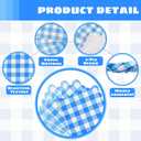 Blue Gingham Napkins Disposable Cocktail: 120PCS Checkered Square Paper 9.8x9.8 Inch For Table Decorations & Dinner Party