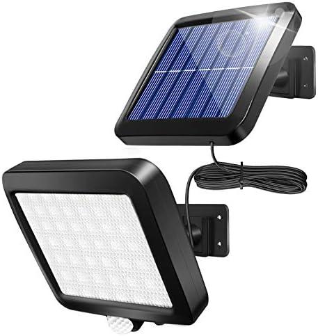 Solar Wall Lights Outdoor with Motion Sensor, 56 LEDs Ultra Bright IP65 Waterproof Separable Solar Porch Light, 16.4 ft Cord Security Light for Patio Yard Deck Garage Driveway Porch Fence
