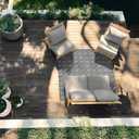 Garland Rug Garden Trellis 6 ft. x 6 ft. Square Indoor/Outdoor Area Rug Outdoor Waterproof Rug for Patio, Camping Rugs, RV, Porch, Deck, Camper, Balcony, Backyard for High-Traffic Areas, Heather Gray