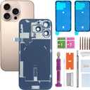 Back Glass Replacement for iPhone 16 Pro Max(6.9 inches Desert Titanium) Integrated Glass & Wireless Charging Repair Tools are Included